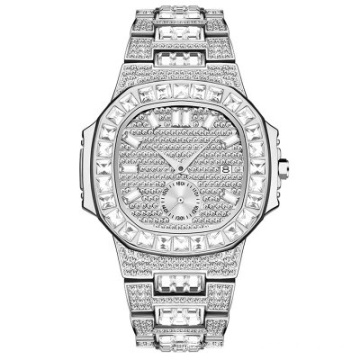 Bling Bling Hiphop Hot Rapper's Full Diamond Jewelry Quartz Watch Men MISS FOX V299